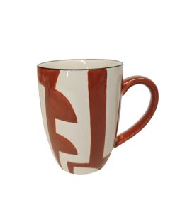 MUG AMBRE DECOR TERRACOTTA EN GRES 10 X 9 CM