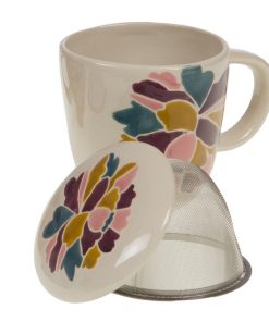 MUG TISANIERE PORCELAINE COLLECTION PAULA BLANC  11 X 13 X 11 CM 320 ML