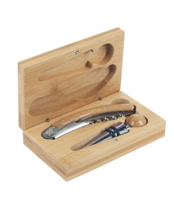 COFFRET TIRE BOUCHONS ET BOUCHON EN COFFRET BOIS 13 X 3 X 8 CM