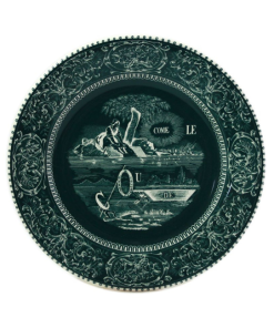 Assiette plate Rébus Les Dépareillées Vert