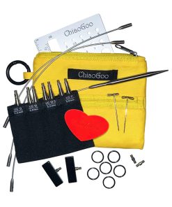 Ensemble d’aiguilles circulaires interchangeables Twist Yellow Shorties – ChiaoGoo